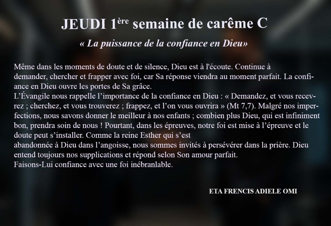 La Puissance de la Confiance en Dieu